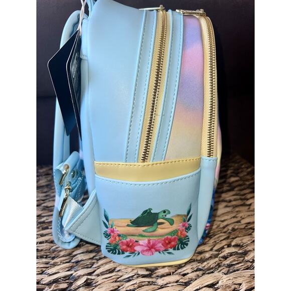 Loungefly Disney Lilo & Stitch Beach Scene Mini Backpack Wallet Set - Picture 5 of 11